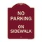 Signmission No Parking on Sidewalk Parking Heavy-Gauge Aluminum Architectural Sign, 24" x 18", BU-1824-23693 A-DES-BU-1824-23693 - alternate 1